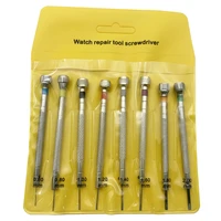 new 0 6mm 2 0mm 8pcs watchmakers multifunctional opening repair tool set precision screwdriver watch glasses flat blade