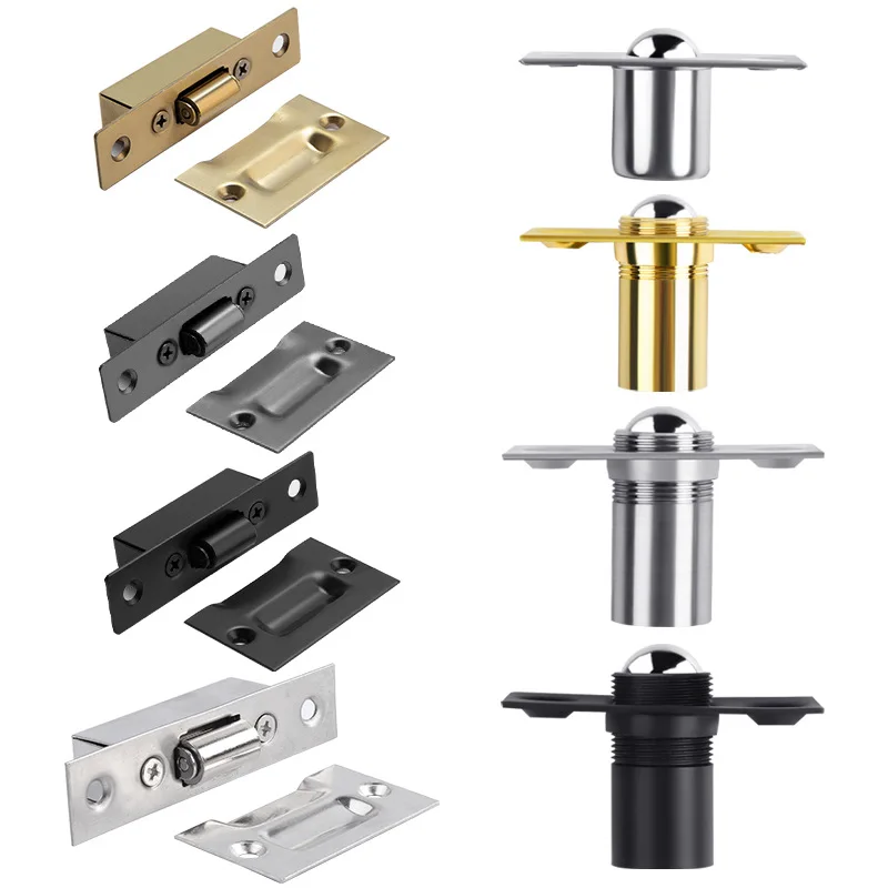 

Stainless Steel Door Latches Cupboard Cabinet Roller Latch Lock Wooden Door Stops Furniture Hardware