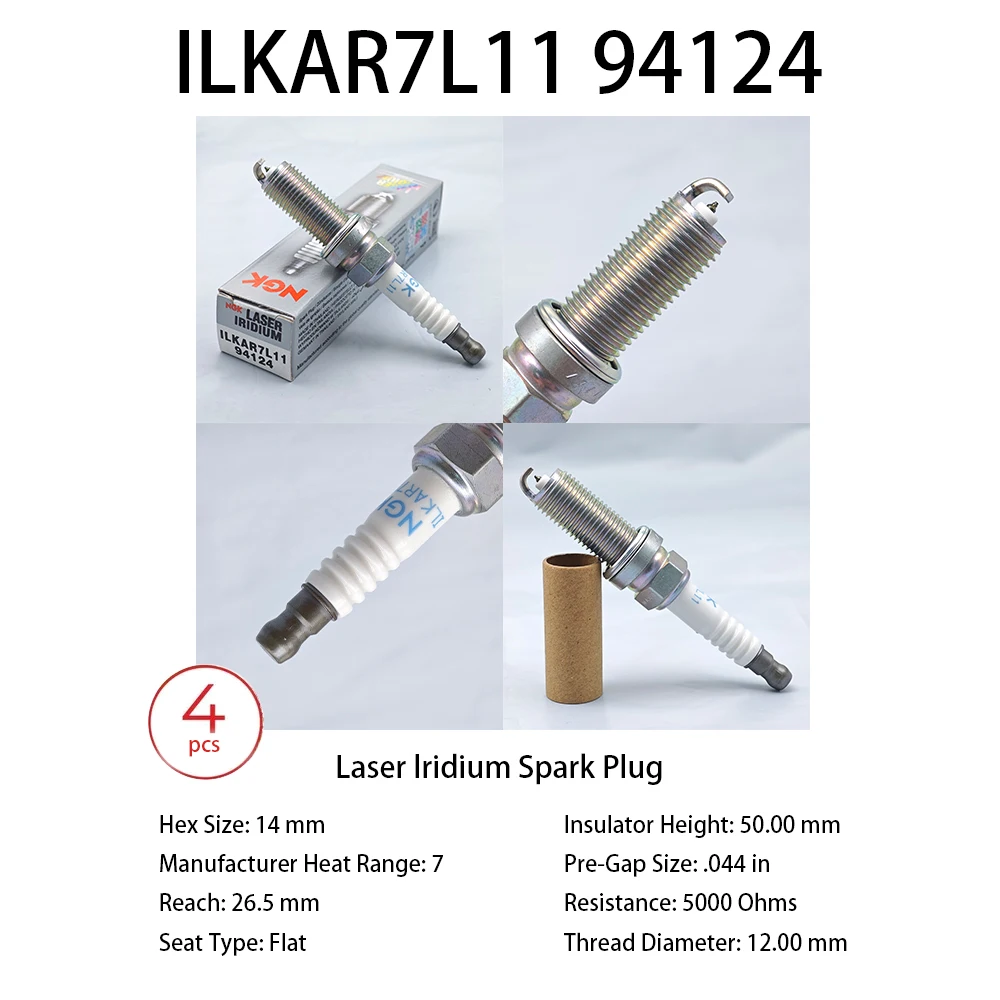 

4 шт. оригинальная дневная Свеча зажигания, модель ILKAR7L11 94124, подходящая для детской модели, оригинальная детская Свеча зажигания