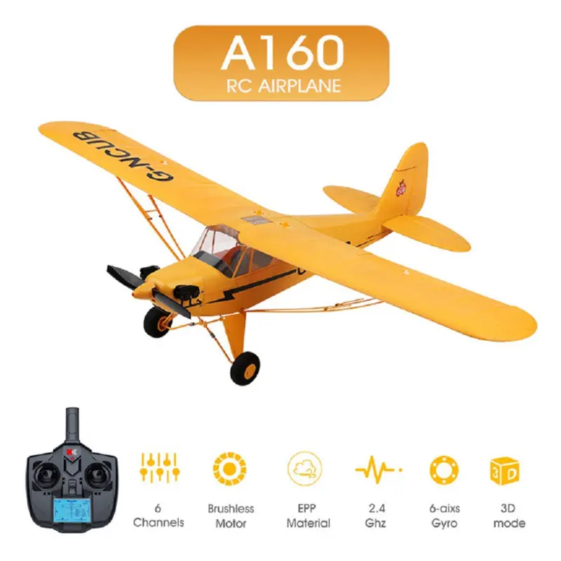 

WLtoys A160 RC Airplane 5 Channel 650mm Wingspan Remote Control Airplane 3D/6G 1406 Brushless Motor RC Airplane for Kid Adult