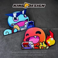 2 pcs colorful lovely pokemon charmander squirtle car decal sticker wall window laptop fuel tank decoration interesting sticker