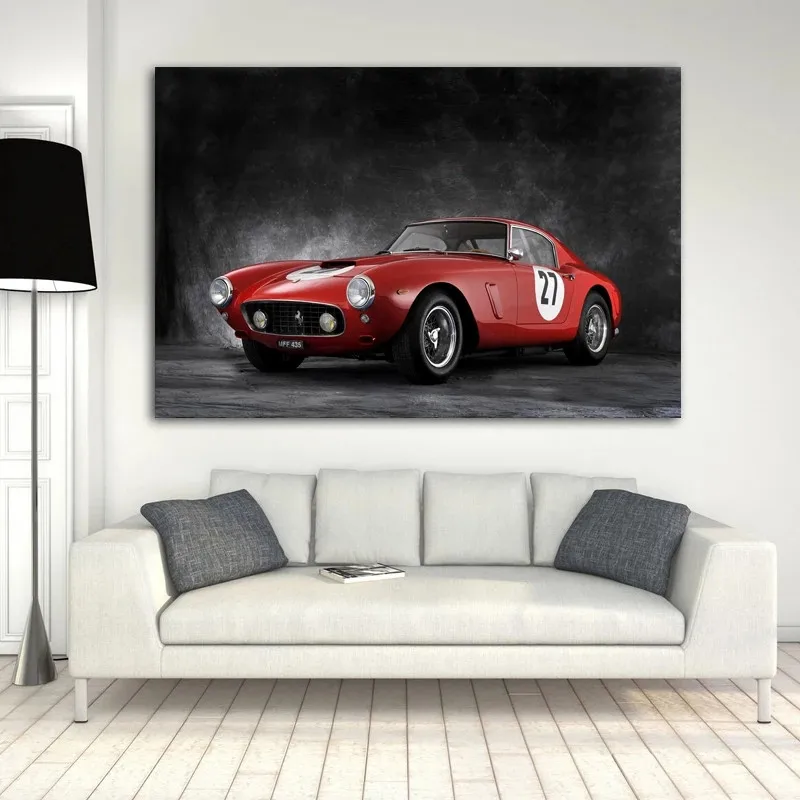 

Спортивные автомобильные постеры Supercars Ferraris 250 GTO, настенные художественные картинки, декоративные фотообои для гостиной, домашний декор