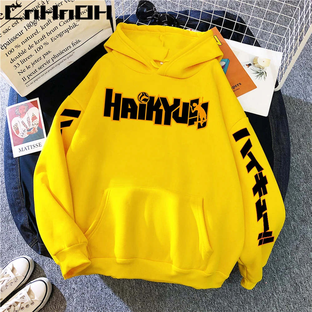 Худи мужское с японским аниме принтом манги Haikyuu новая модная толстовка флисовые
