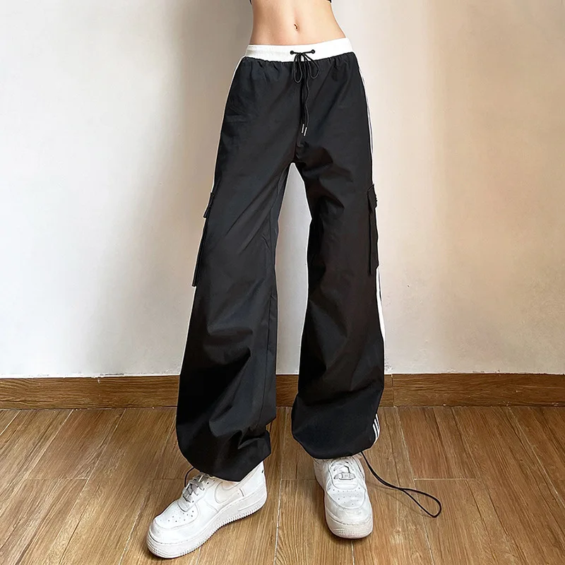 

Women's Pants High Waisted Trousers 2000s Streetwear Y2k Fashion Baggy Pants Casual Sweatpants Pockets Cargo Trousers for Women