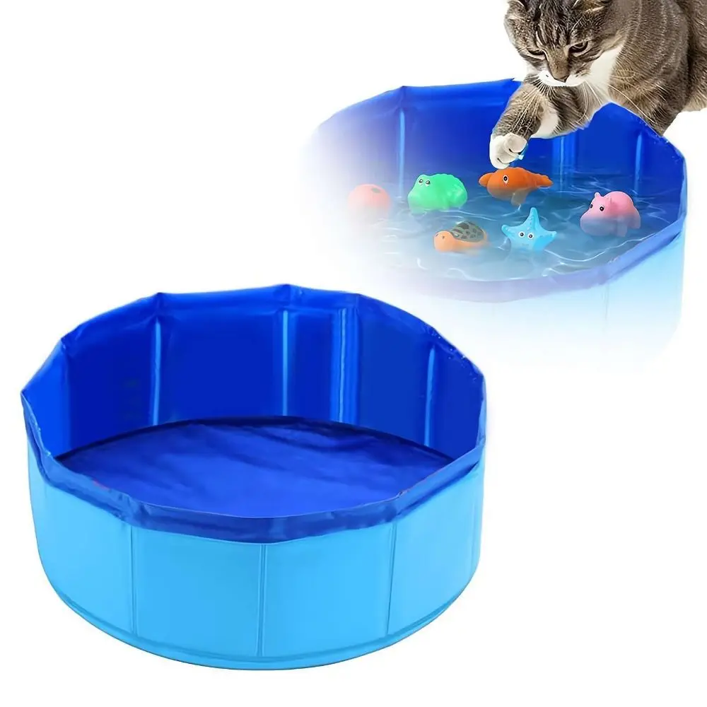 Водяная ванна для игр складная игрушка бассейна кошек портативная круглая собак