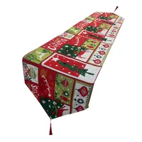 Inyahome Christmas Runner for Table Snowman & Santa Claus Xmas Table Runners For Kitchen Dining & Coffee Table Home Party Decor