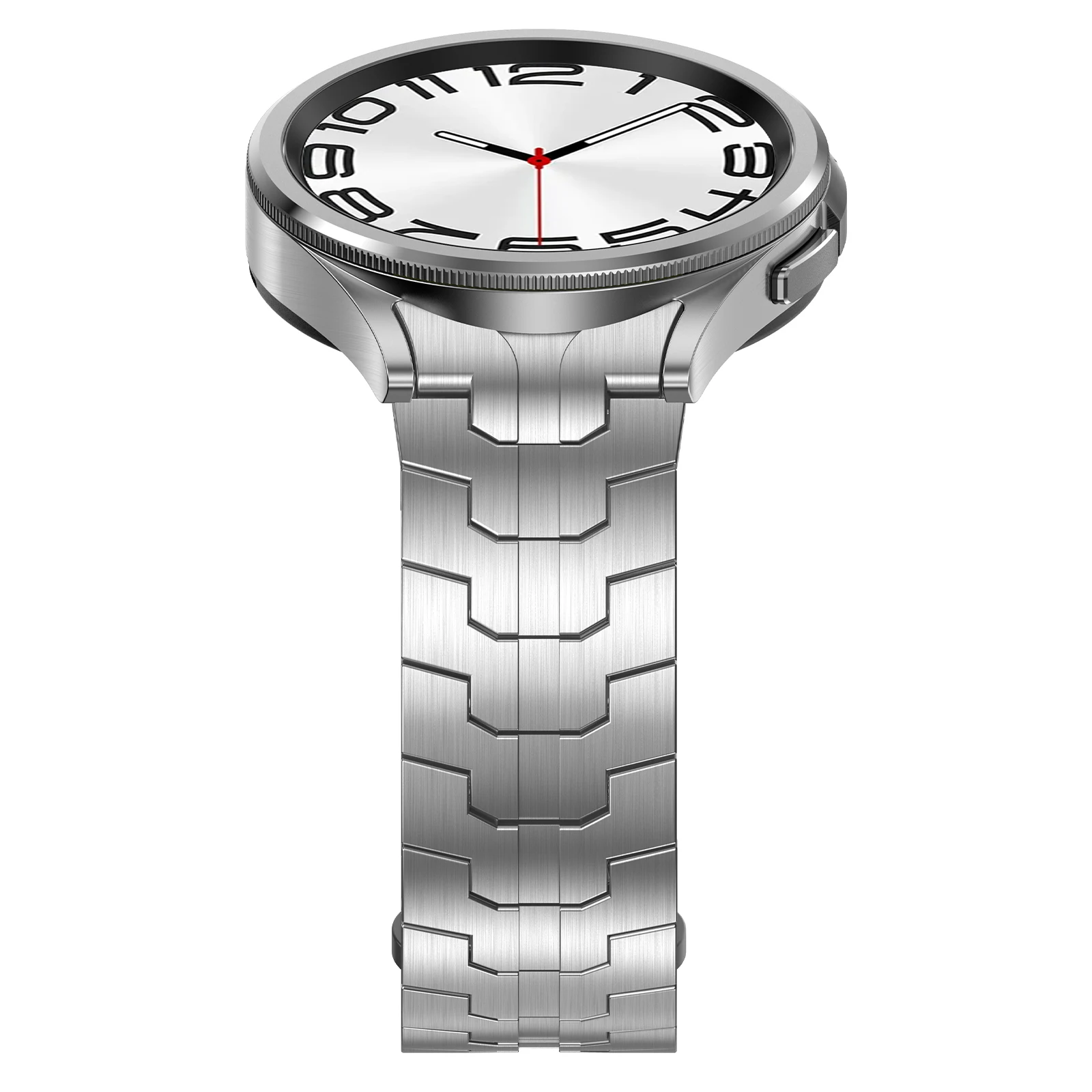 Фото Ремешок из нержавеющей стали без зазоров для Samsung Galaxy Watch 7 6 5 4 40 мм 44 мм 6 Classic 47 мм 43 мм 5Pro 45 мм Мужской браслет с металлическим ремешком №4