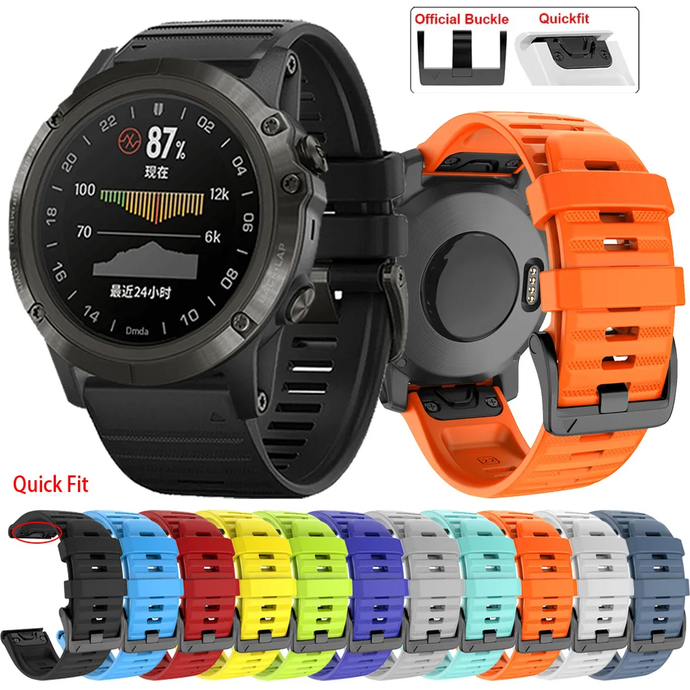 

Ремешок для Garmin D2 Delta PX Bravo/Charlie Band, 22 мм, 26 мм, спортивные силиконовые браслеты