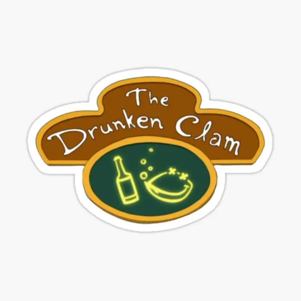 

The Drunken Clam 5PCS Stickers for Laptop Decor Art Living Room Room Cartoon Home Anime Background Window Bumper Car Kid
