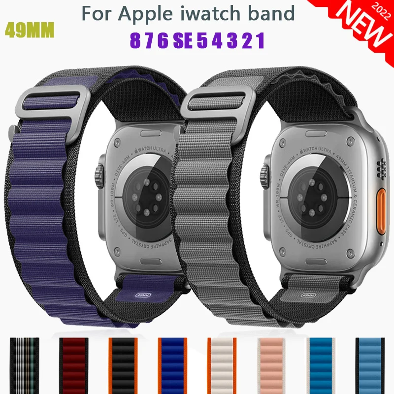 

Alpine loop band for Apple watch strap 49mm 44mm 40mm 45mm 41mm 42mm 38mm 40 44 45 mm bracelet iWatch Ultra series 8 7 5 6 3se 4