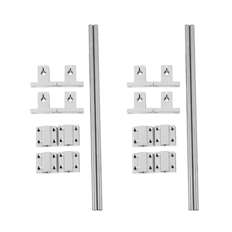 

2Set 8Mm 300Mm Linear Rail Shaft With Sk8 Scs8uu Guide Support Bearing Slip Motor For DIY Cnc Routers Mills Lathes