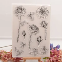 flower leaves stamp rubber clear stamp seal scrapbooking photo album decorative card making new arrival 2022