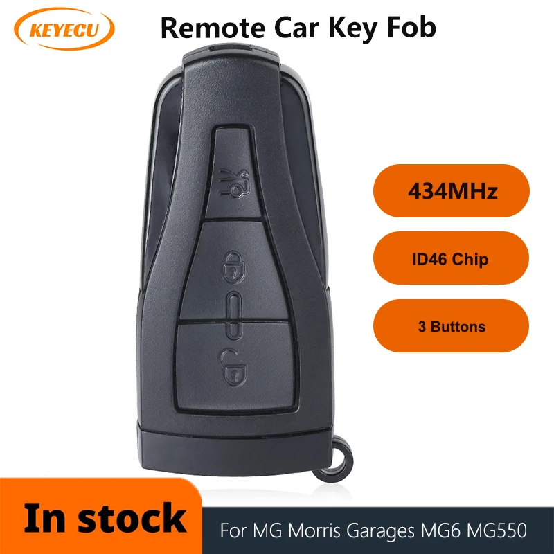 

KEYECU 1/3/10pcs Remote Smart Car Key For MG Morris Garages MG6 MG550 Roewe 550 E550 3 Buttons 434MHZ With ID46 PCF7941 Chip