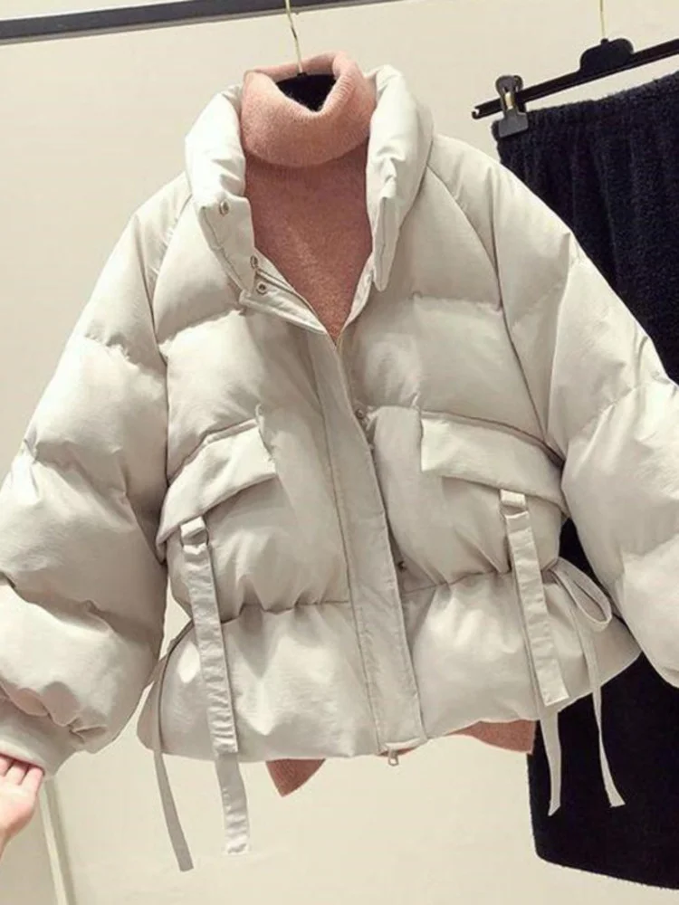 Женская зимняя куртка оверсайз с хлопковой подкладкой