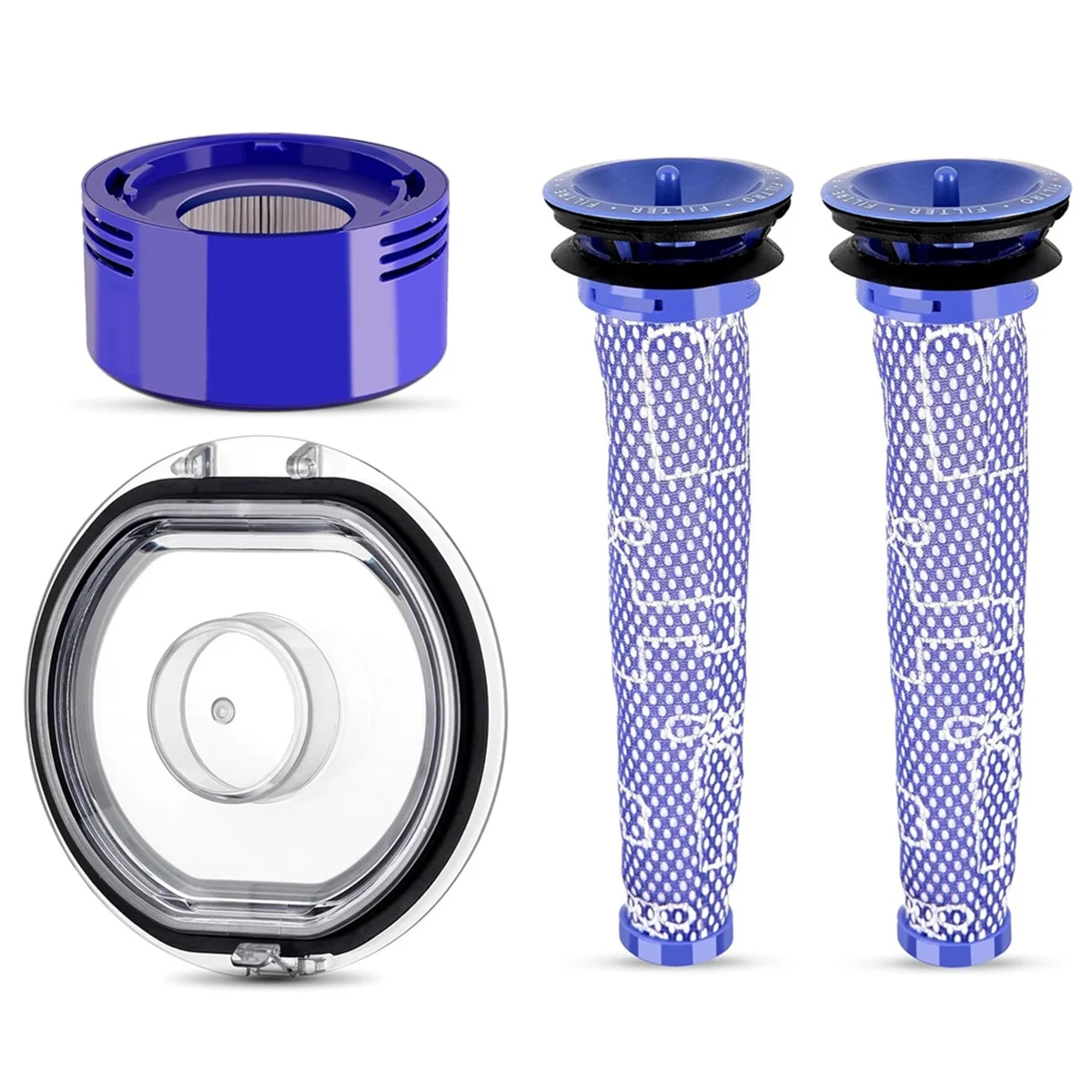 Крышка пылесборника + сменный комплект HEPA-фильтров для пылесоса Dyson V7 V8