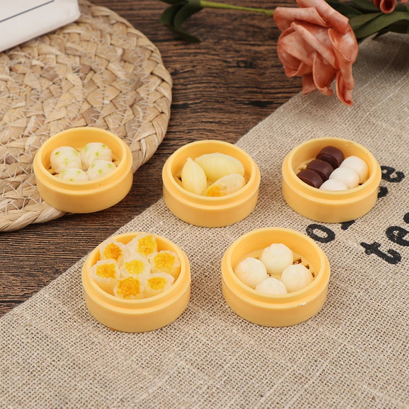 Миниатюрный Кукольный домик в масштабе 1/12 китайская кухня пельмени модель