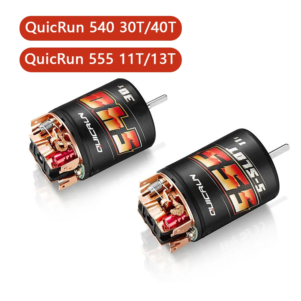 

NEW HOBBYWING QuicRun 540 30T 40T 555 11T 13T Brushed Motors for 1/10 RC Model Car Crawler Buggy Retrofitting Accessories