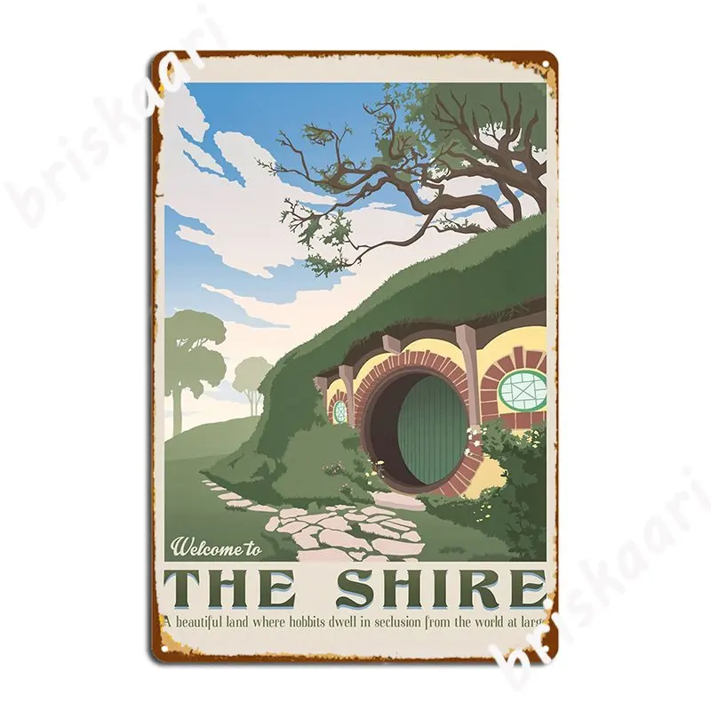 

The Peaceful Shire Metal Sign Mural Painting Vintage Cinema Kitchen Club Bar Tin Sign Poster
