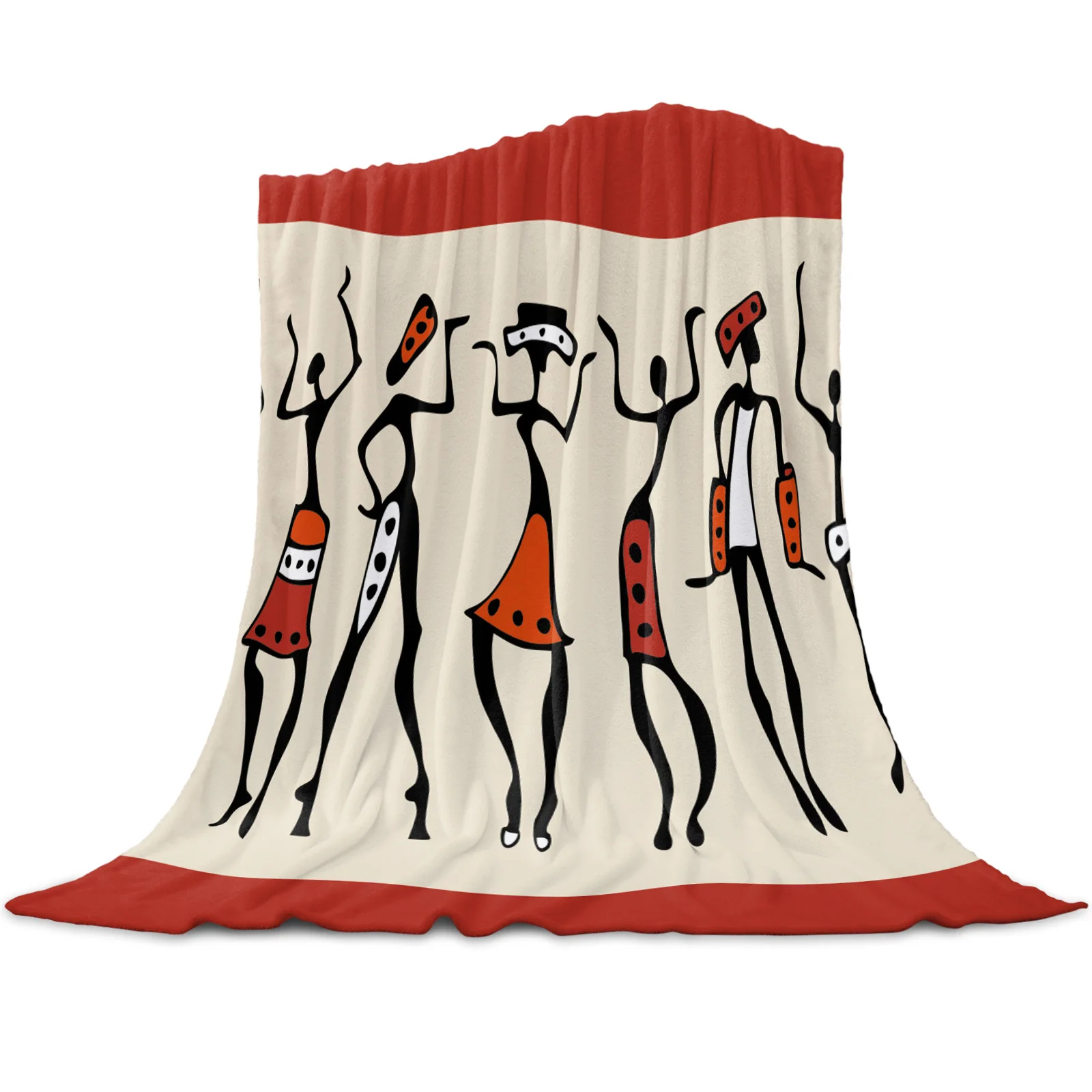 

African National Figures Ethnic Soft Warm Coral Fleece Blanket Winter Sheet Bedspread Sofa Travel Bedding Throw Flannel Blankets