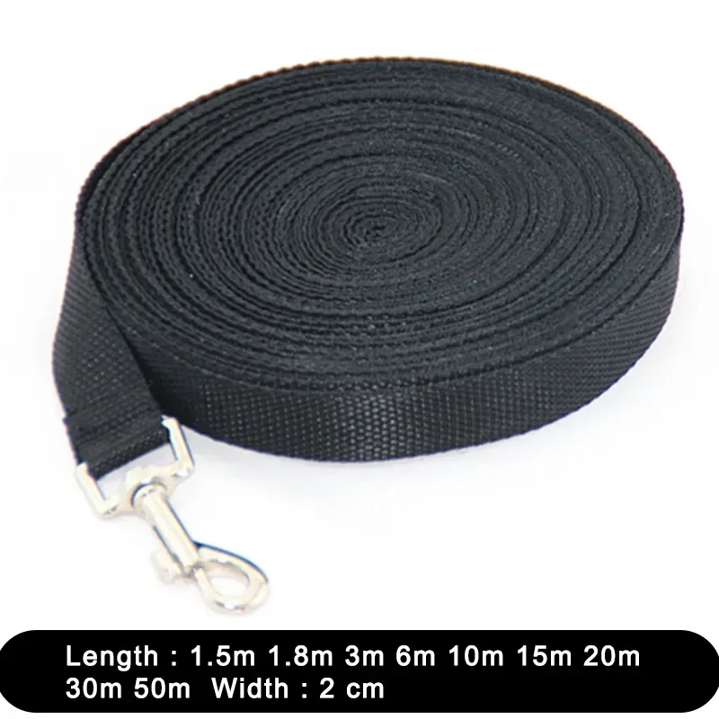 

1.5 1.8 3 6 10 15 20 30 50M Solid Dog Leash For Large Dogs Pet Puppy Walking Training Lead Rope Big Dog Nylon Rope Long Leashes