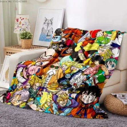 

Anime Dragon Blanket Mat Soft Bedspread Beach Warm Travel Cover For Kids Boys Girls Gift