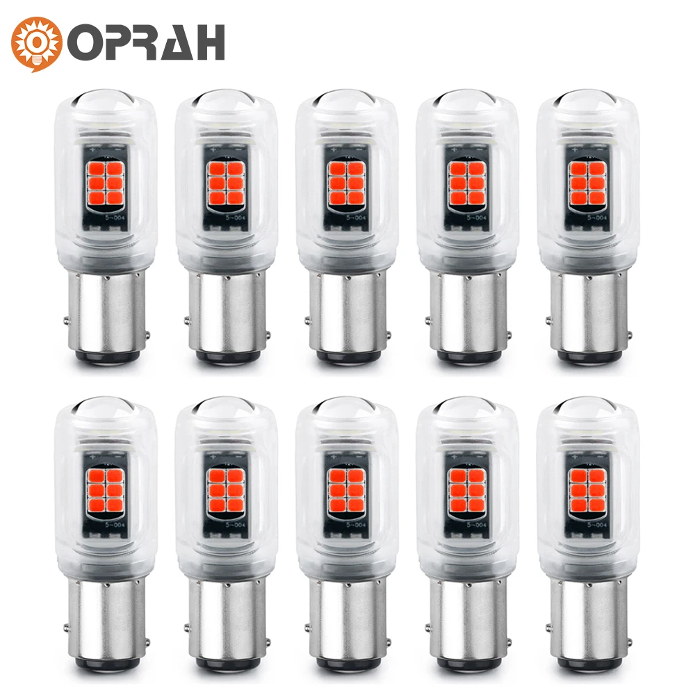 10 шт., автомобильная Стробоскопическая мигающая сигнальная лампа 1156 BA15S BAU15S PY21W 1157 BAY15D Canbus 3030SMD, стробоскопическое заднее освещение 12 В