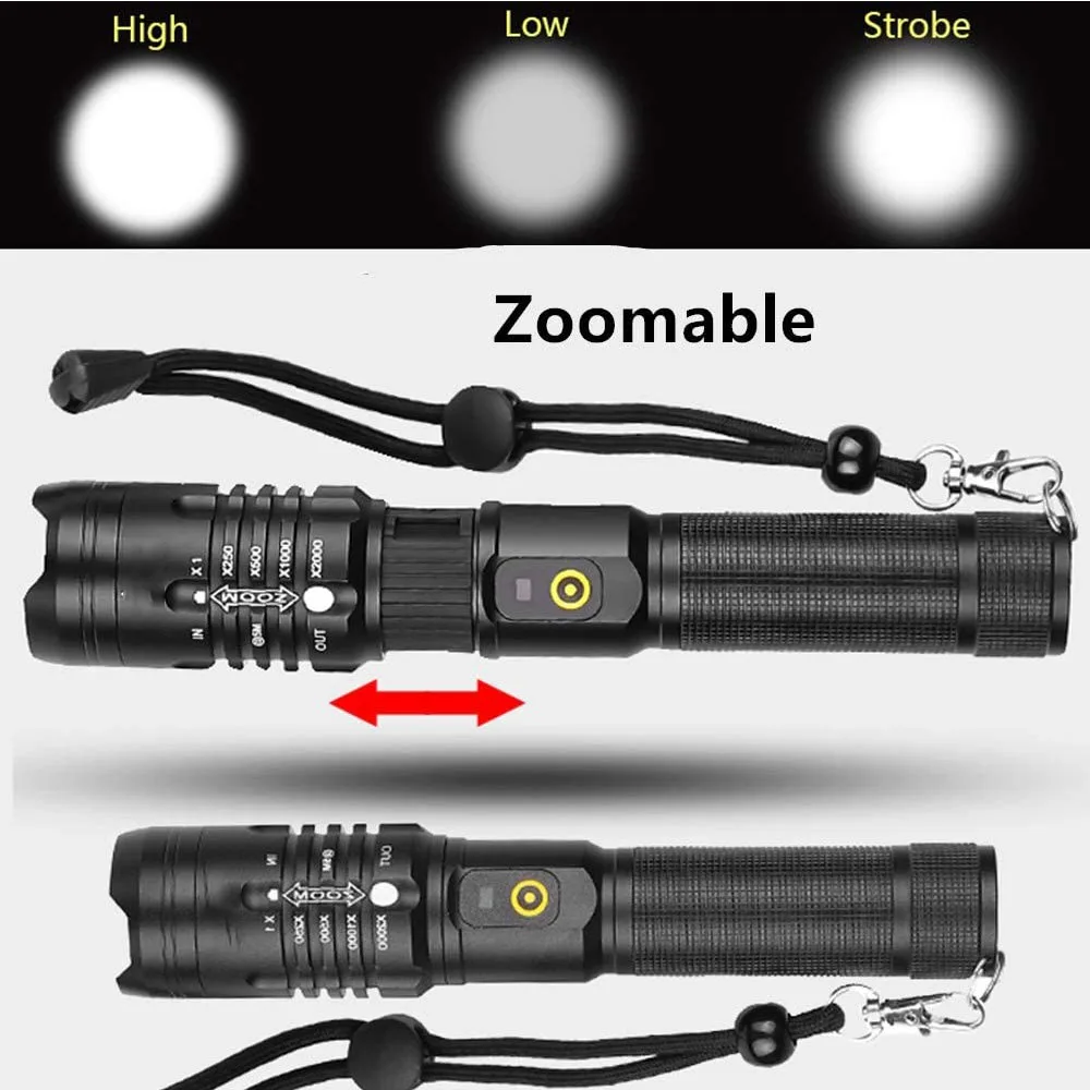 CREE XHP50 LED Flashlight Multifunctional Modes Torch Waterproof Tactical Rechargeable Mini Flashlights for Camping | Освещение