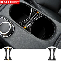 carbon fiber cup holder frame panel interior car trim cover sticker for mercedes w169 w117 w156 a class cla gla car accessories