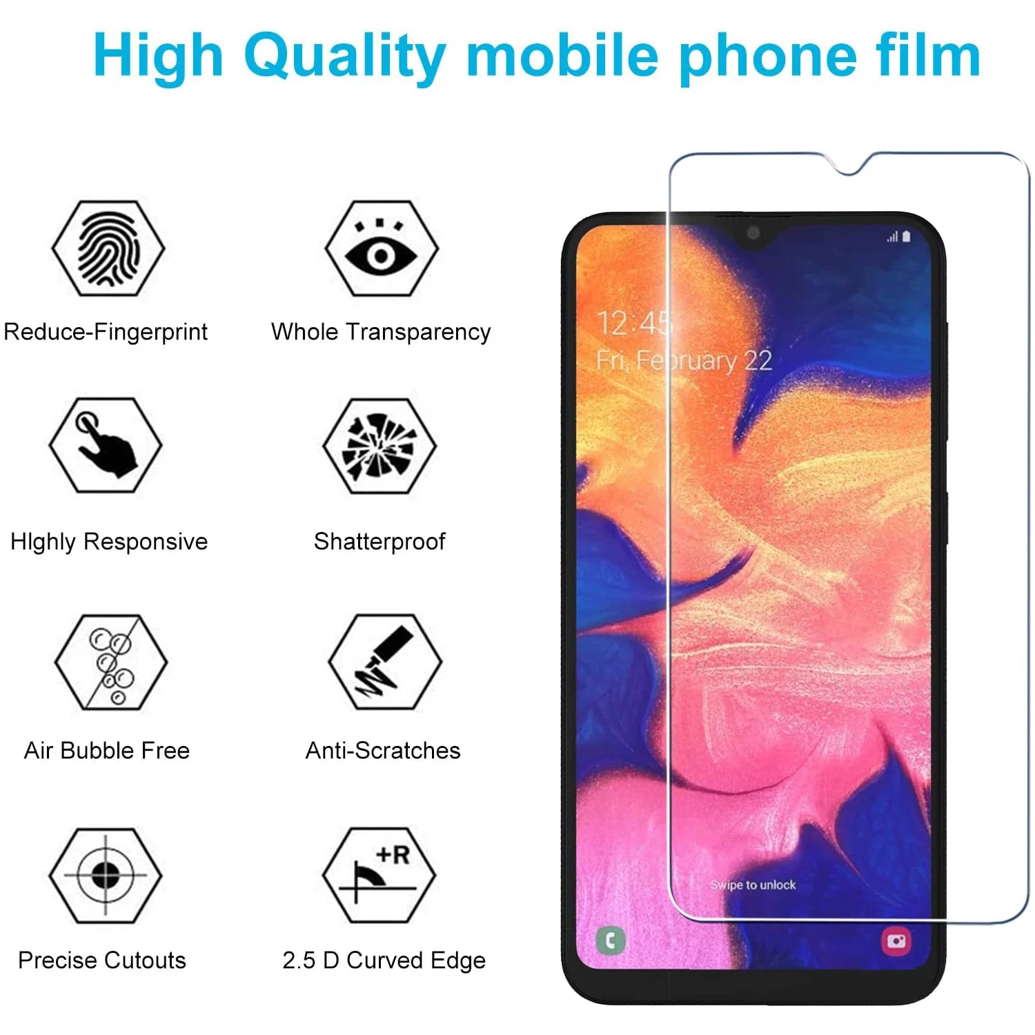 2/4Pcs Screen Protector Glass For Samsung Galaxy A40 A40s Tempered Glass Film