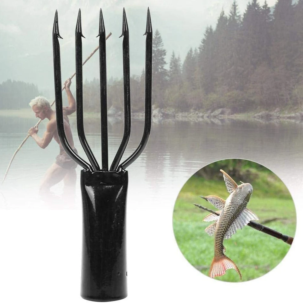 

Prong Fishing Harpoon Fishing Fork Fish Spear Gig Fork Hook Ice Fishing Spear Spearfish Barbed Five Teeth