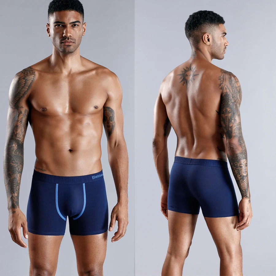 4Pcs Lot Boxers Man Underwear Cotton Boxer Shorts Men's Panties Sexy Underpants Male Boxershorts Set Mens Undrewear