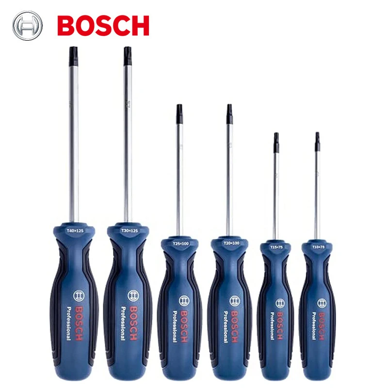 

Bosch Professional 1600A01V09 Six-Piece Torx Screwdriver Set S2 Steel T10 T15 T20 T25 T30 T40 Screwdrivers