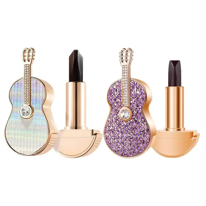 

Guitar Lipstick Velvet Moisturizing Lipstick Color-changing Violin Shape Lipstick Lasting Smudge Proof Gloss Mate Soft Gloss