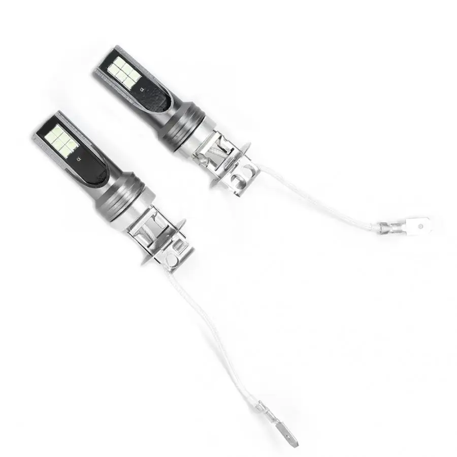 2 шт. 3030-12 светодиодов 12 В-24 В H3 24 Вт 6000 К, белые автомобисветодиодный светодиодные противотуманные фары, Автомобильные противотуманные светильник ры, автомобильный Стайлинг