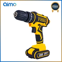 aimo 24v18v14 4v12v electric drill household multi function set lithium battery charging impact drill drilling power tool