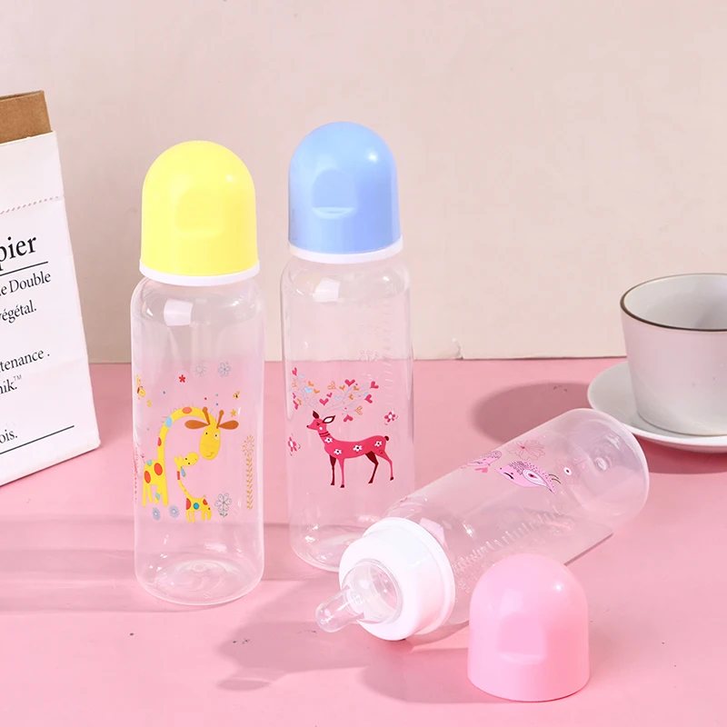 

1Pcs 250ML Baby Bottle Infant Newborn Children Learn Feeding Drinking Bottle