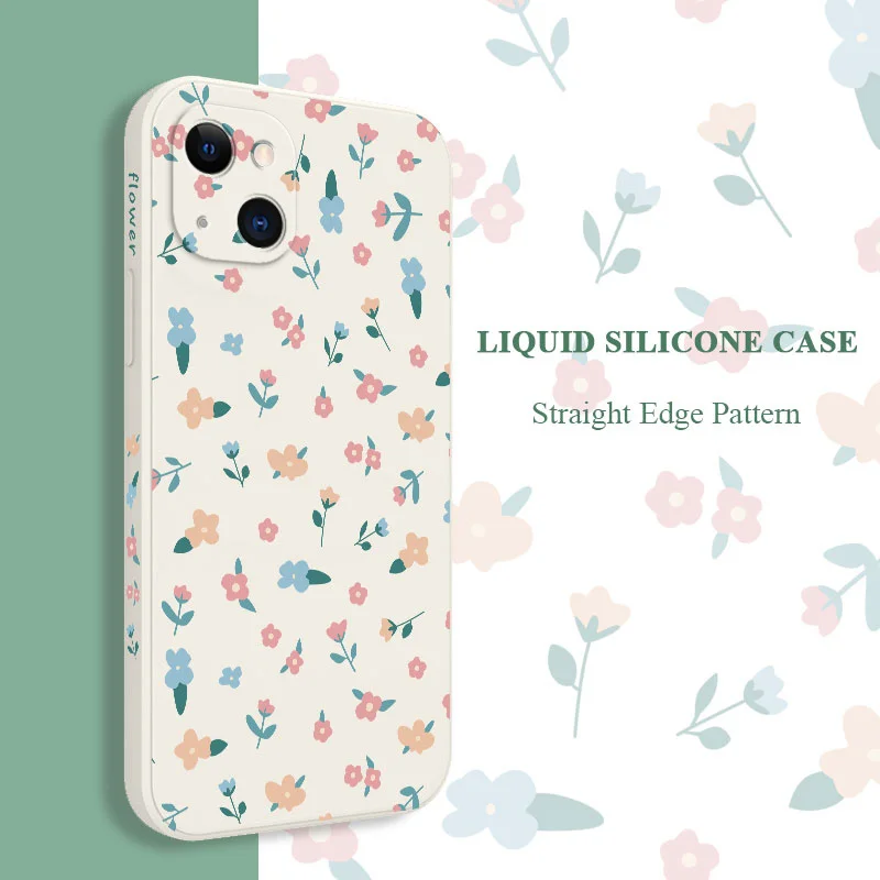 

Mini Flowers Phone Case For iPhone 13 12 11 Pro Max Mini X XR XS MAX SE2020 8 7 Plus 6 6S Plus Cover