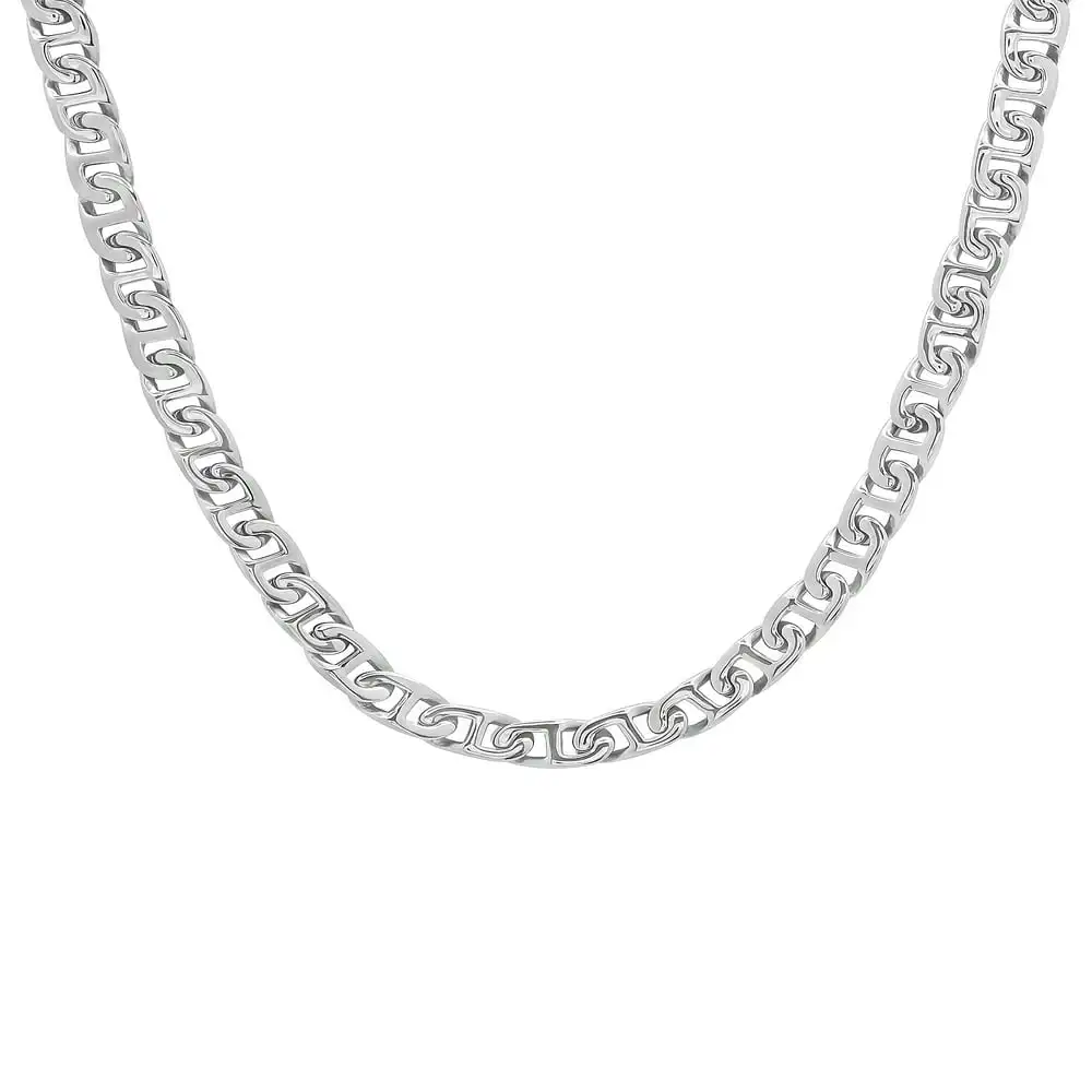 

Мужское серебристое ожерелье из нержавеющей стали