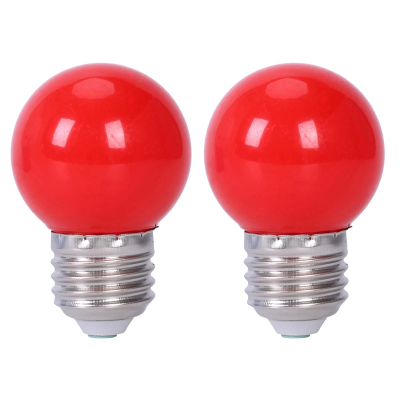 

2 шт., энергосберегающие круглые лампы E27, 3 Вт, 6 светодиодов, 110-240 В переменного тока, красные
