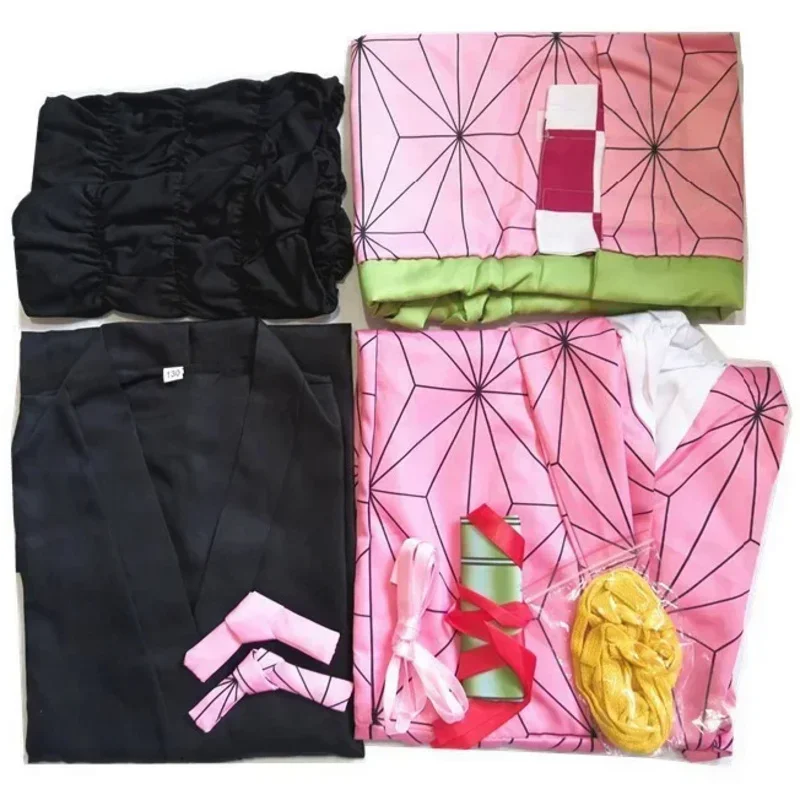 Костюм для косплея Kamado Nezuko Аниме кимоно с рассеивателем демонов костюм женщин и