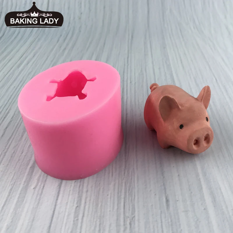 

Cute small Pig shape silicone mold chocolate mousse sugar baking mold ice cream cake mold plaster diy decoration