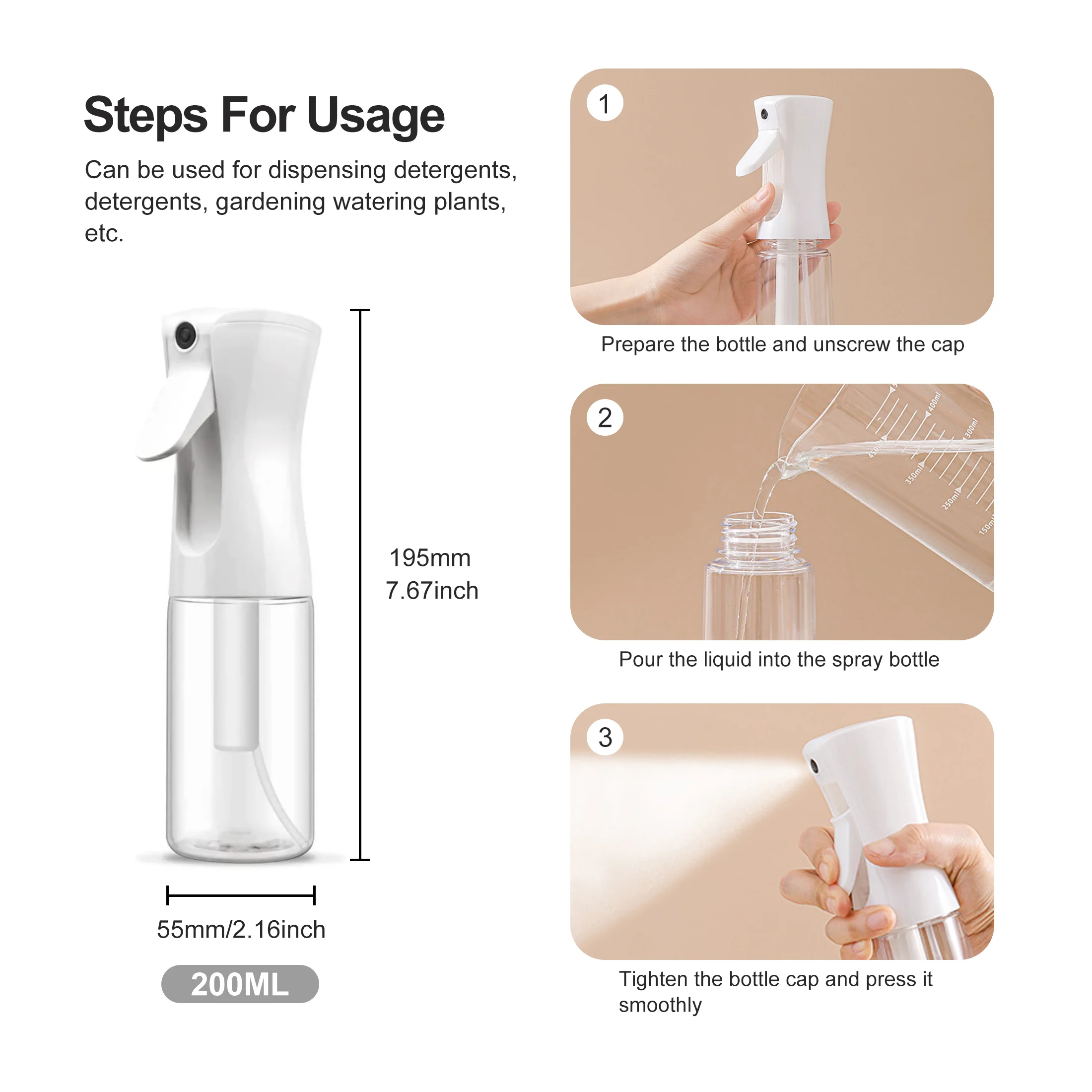 Бутылка для воды высокого давления косметическая бутылка с распылителем