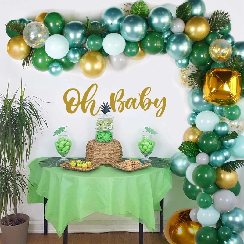 

Макарон, зеленые воздушные шары, гирлянда, раньше, Свадебный шар, украшение для дня рождения, детское сафари в джунглях, искусственное украш...