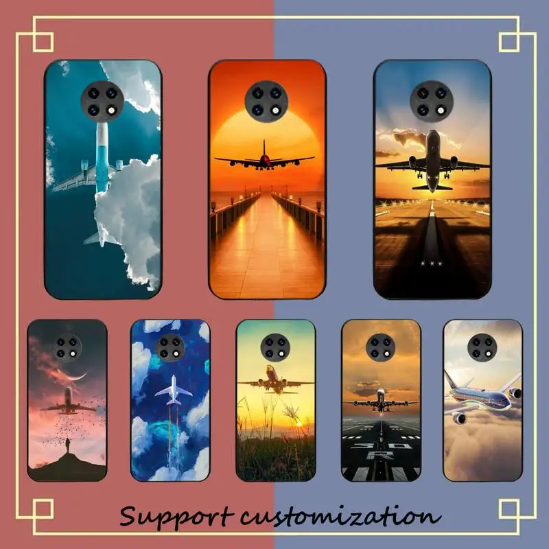 

Aircraft Airplane Phone Case for Redmi 8 9 9A for Samsung J5 J6 Note9 for Huawei NOVA3E Mate20lite cover