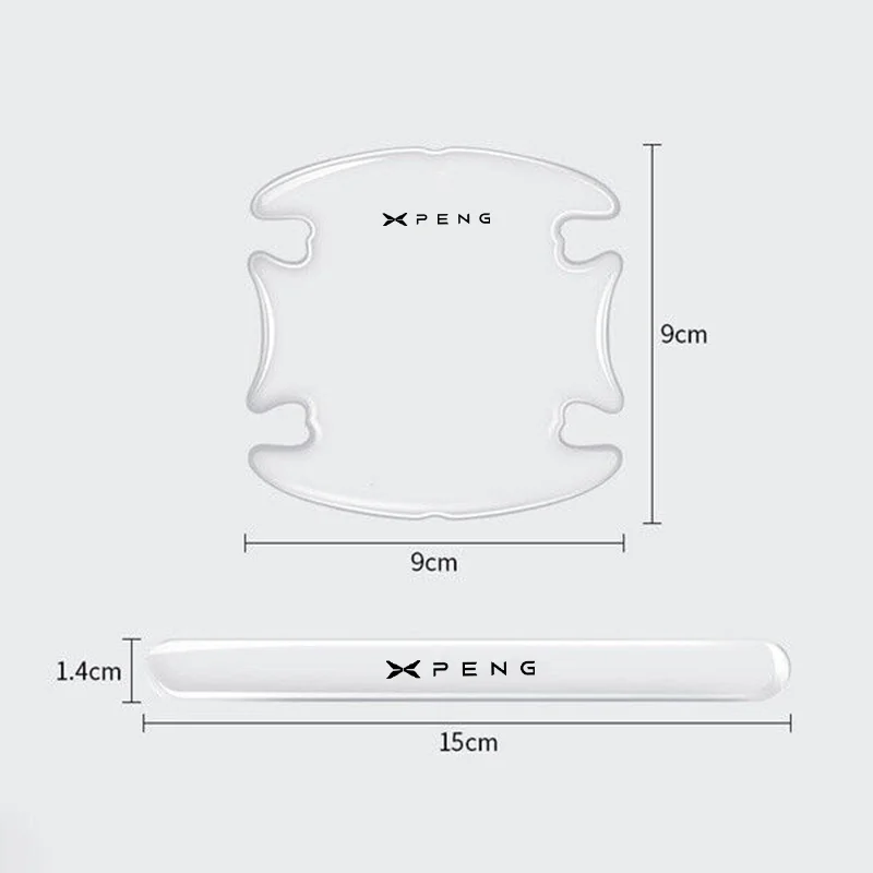 8 шт. прозрачная наклейка на дверную ручку автомобиля из ТПУ защитная полоса от