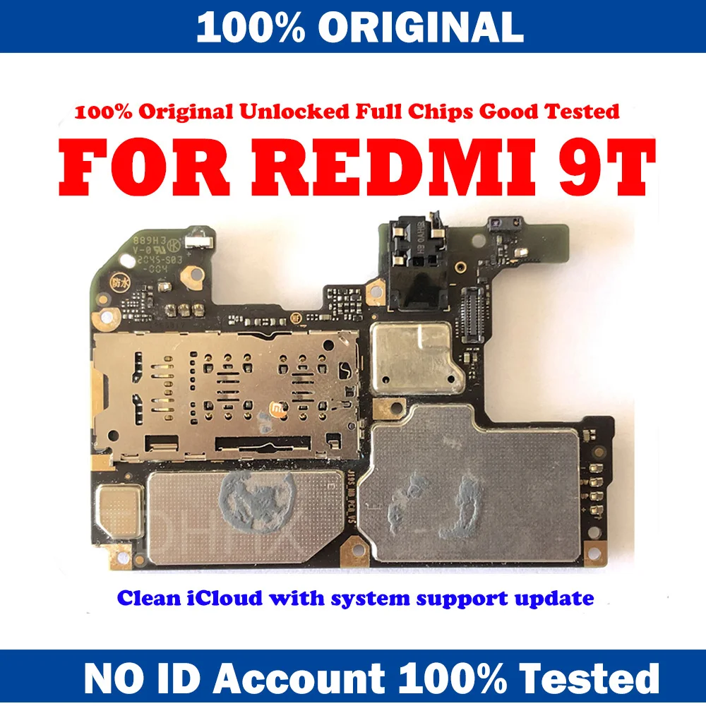 Материнская плата для Xiaomi Hongmi Redmi 9T 4 Гб + 64 6 ГБ 128 Замена материнской платы с