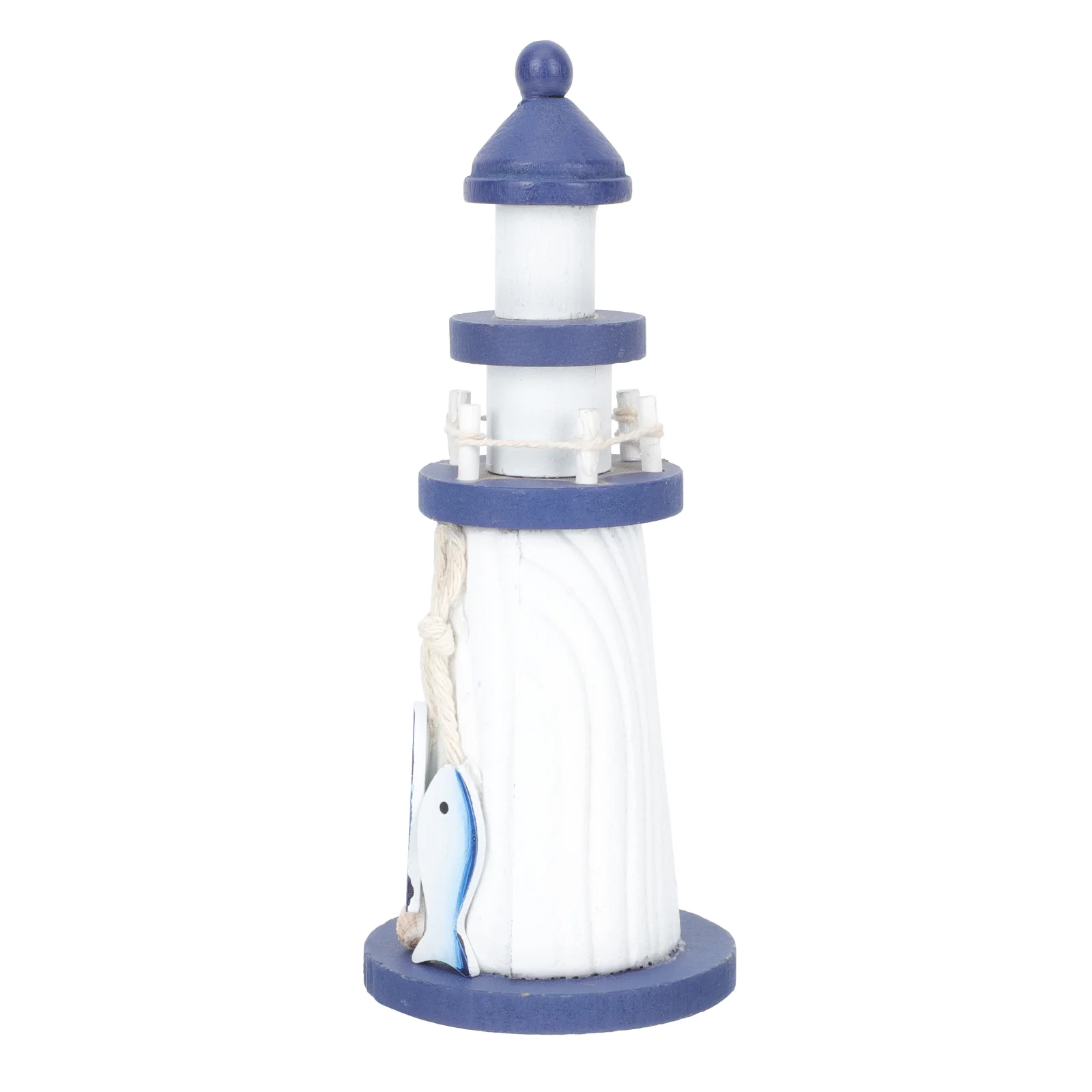 

Marine Wood Crafts Home Decorative Ornament Lighthouse Shaped Mediterranean Toy Style Unique Desktop Decoration