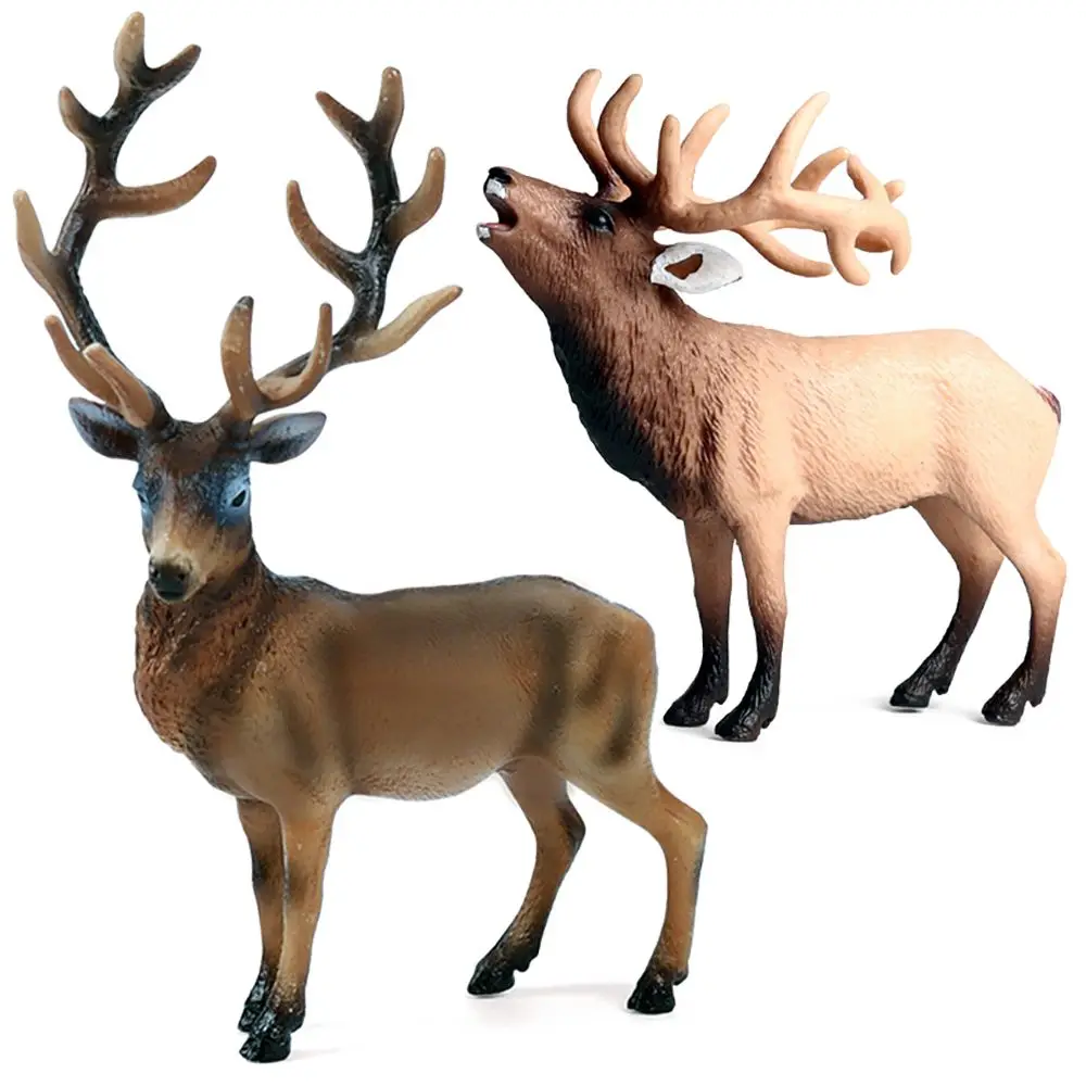 

Teaching Toys Early Education Science & Nature Lifelike Elk Model Reindeer Figurine Simulation Wild Animal Zoo Scenes