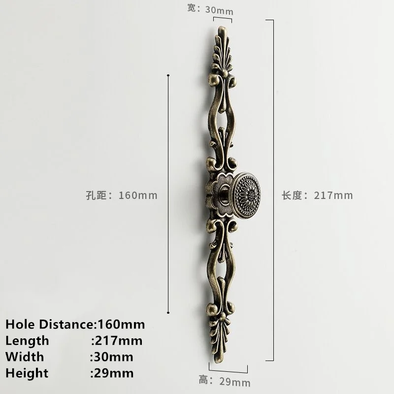 

Ручки для ящика, шкафа, мебели, кухонные ручки для шкафа, дверная ручка для ящика, мебель, кухонная ручка, бронзовая резьба, один отверстий