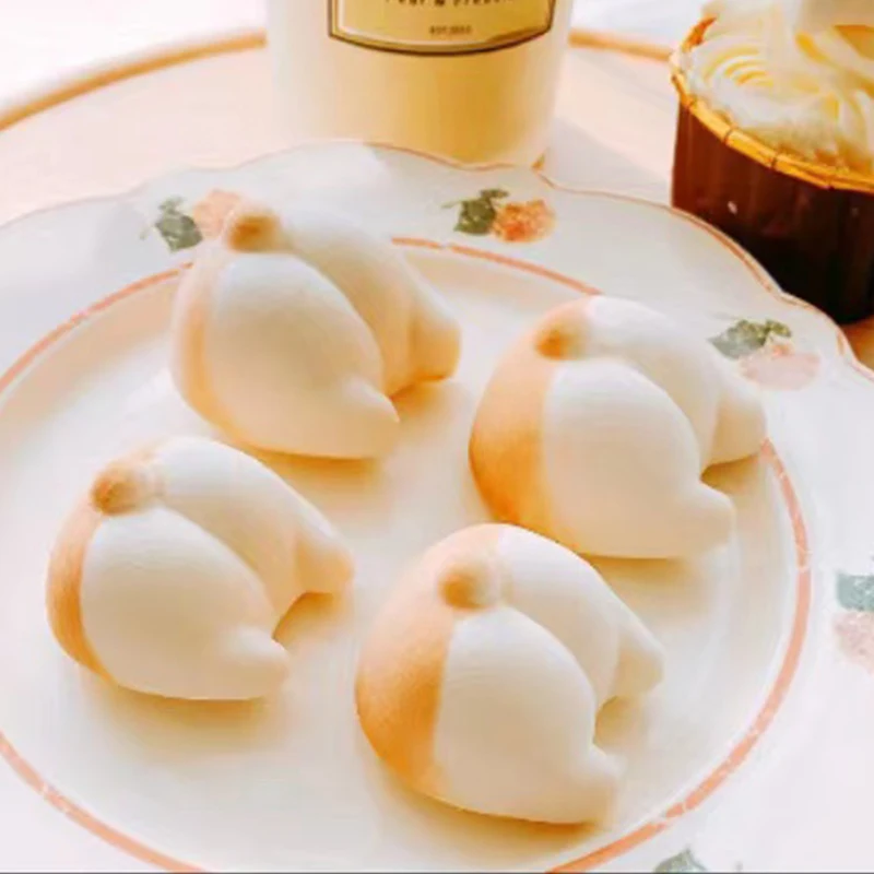 

DIY Cute Corgi Butt Marshmallow Chocolate Cookie Pudding Mousse Cake Food Grade Silicone Mold